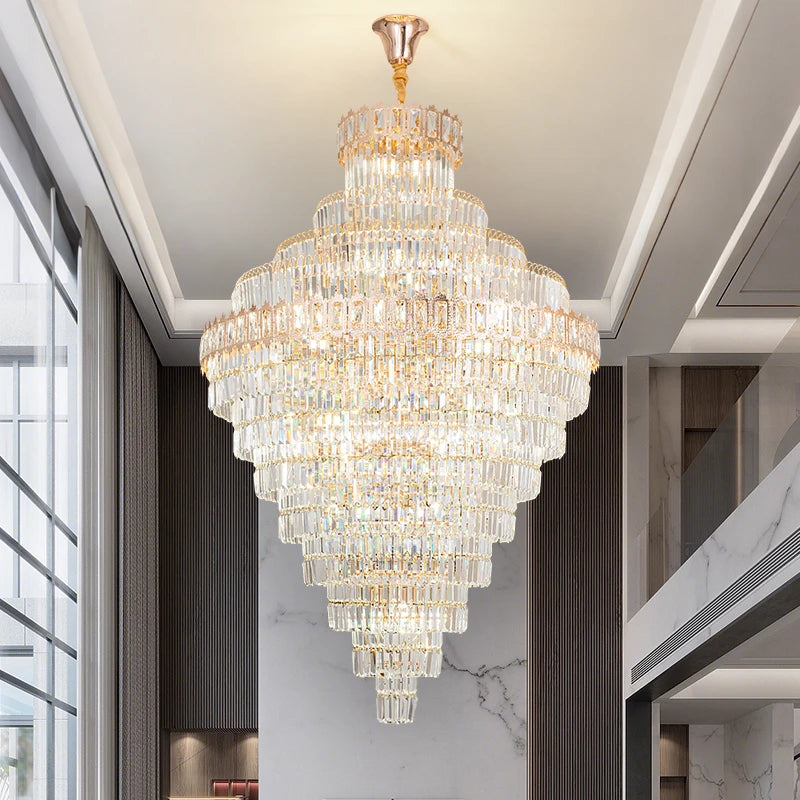 AM0125 · Stairwell Extended-Drop Crystal Chandelier for Double-Height Spaces — AM0125, view 3