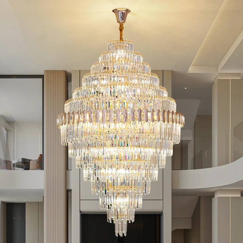 AM0031 · Stairwell Crystal Chandelier for Double-Height Spaces · 6 Configurations — AM0031, view 3