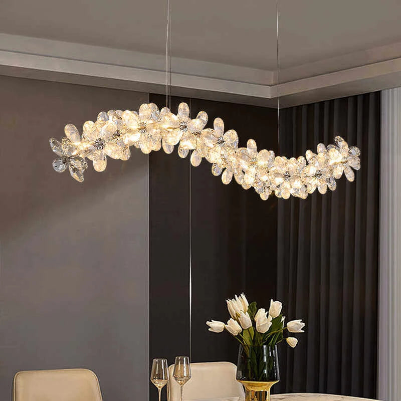 AM0048 · Modern Minimalist Petal Crystal Chandelier for Living Spaces · 5 Configurations — AM0048, view 3