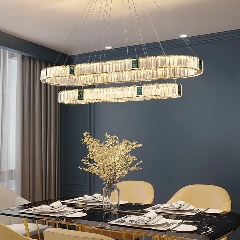 AM0033 · Modern Minimalist Shell Inspired Crystal Chandelier for Dining Rooms — AM0033, view 3