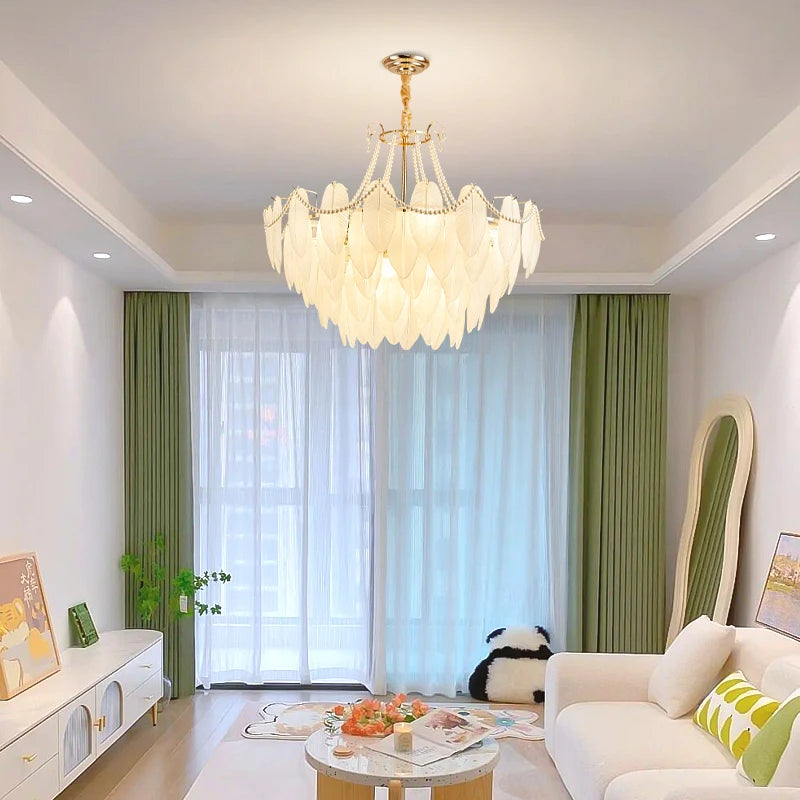 AM0035 · French Cream-Tone Crystal Chandelier for Living Spaces · 5 Configurations — AM0035, view 3