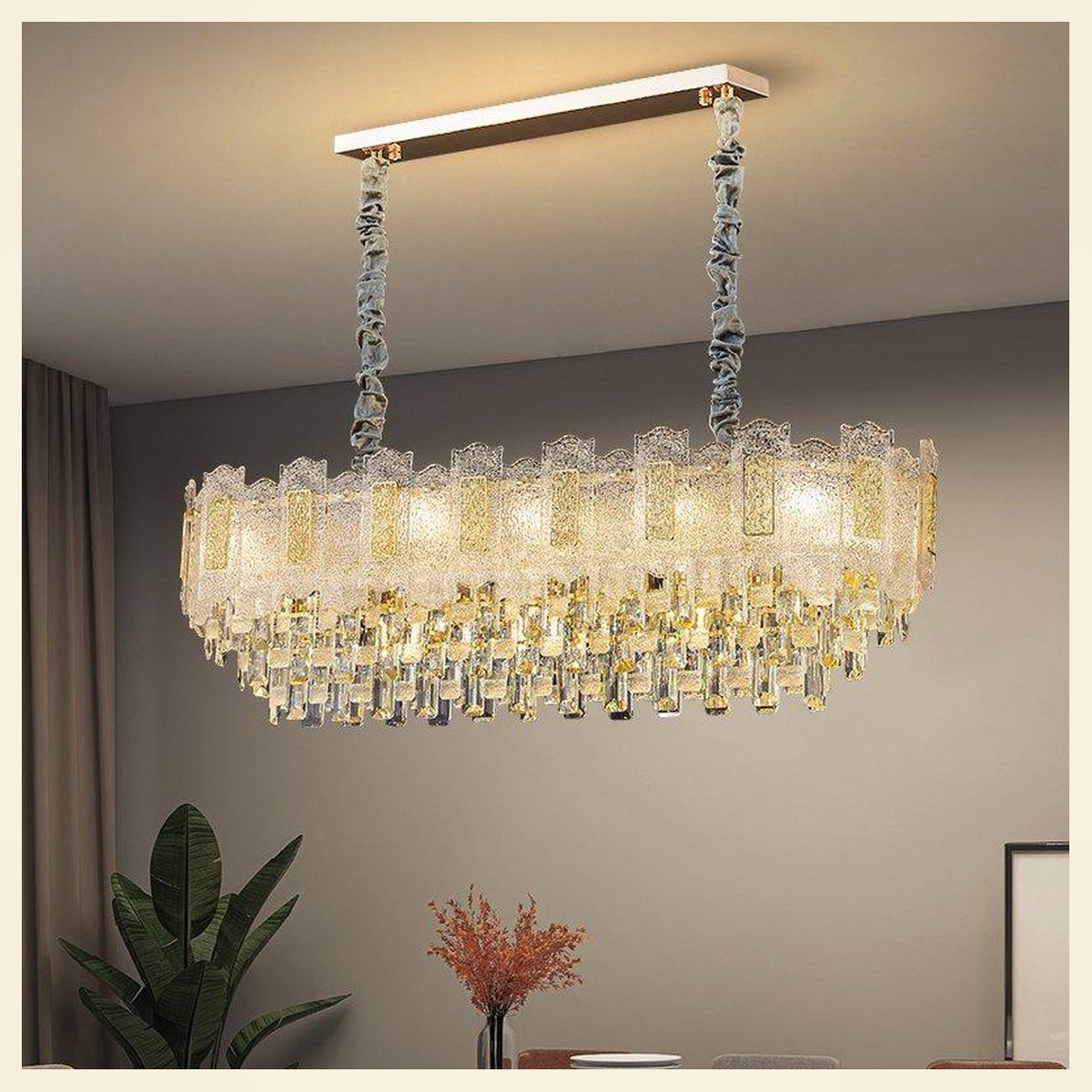 AM0468 — Luxury Round Crystal Ceiling Light for Bedrooms