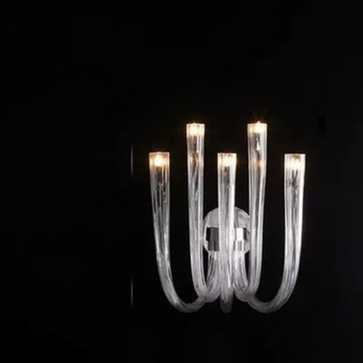AM0829 — Postmodern Candle Crystal Glass Chandelier for Offices