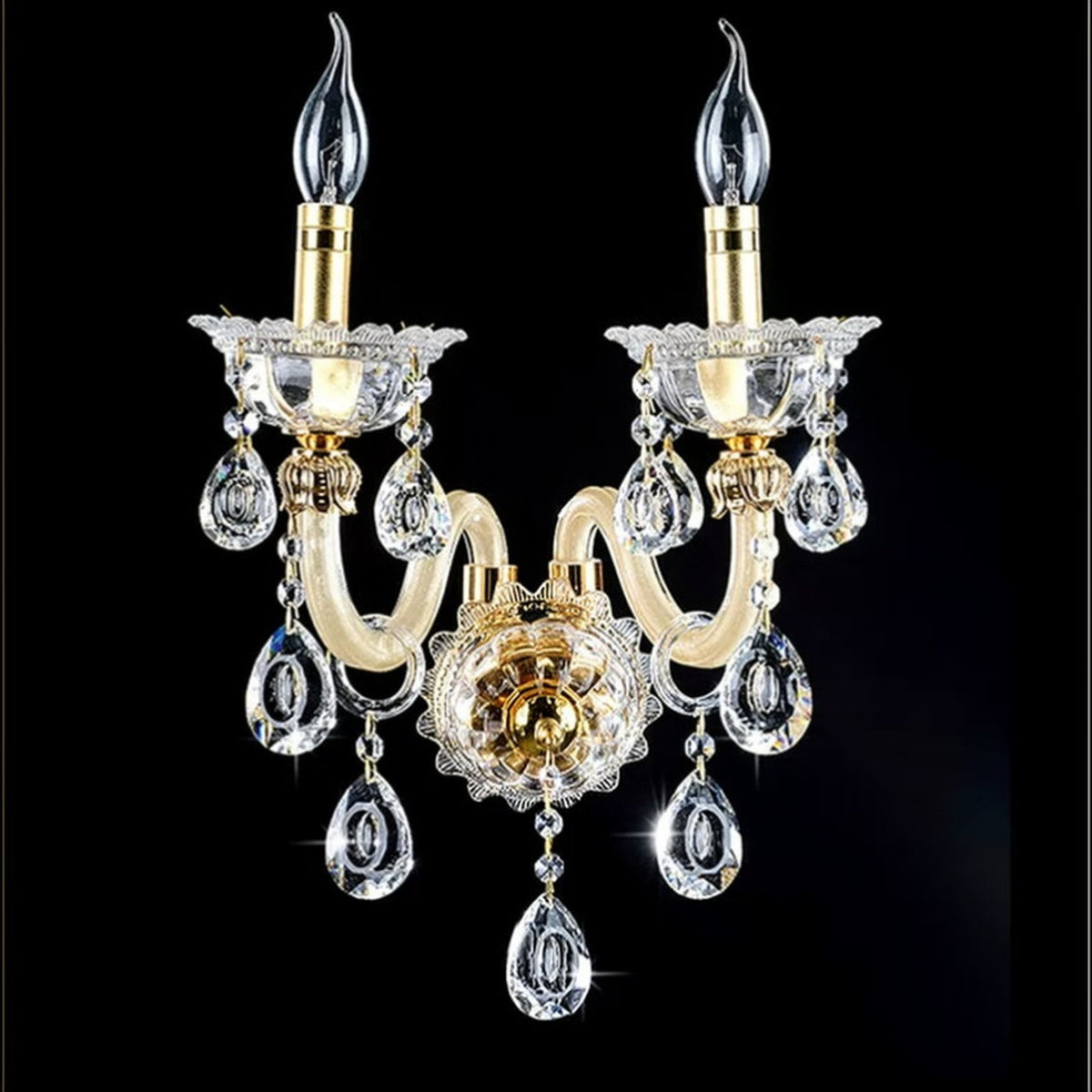 AM0767 — European Stairwell Crystal Wall Light for Living Rooms & Dining Rooms