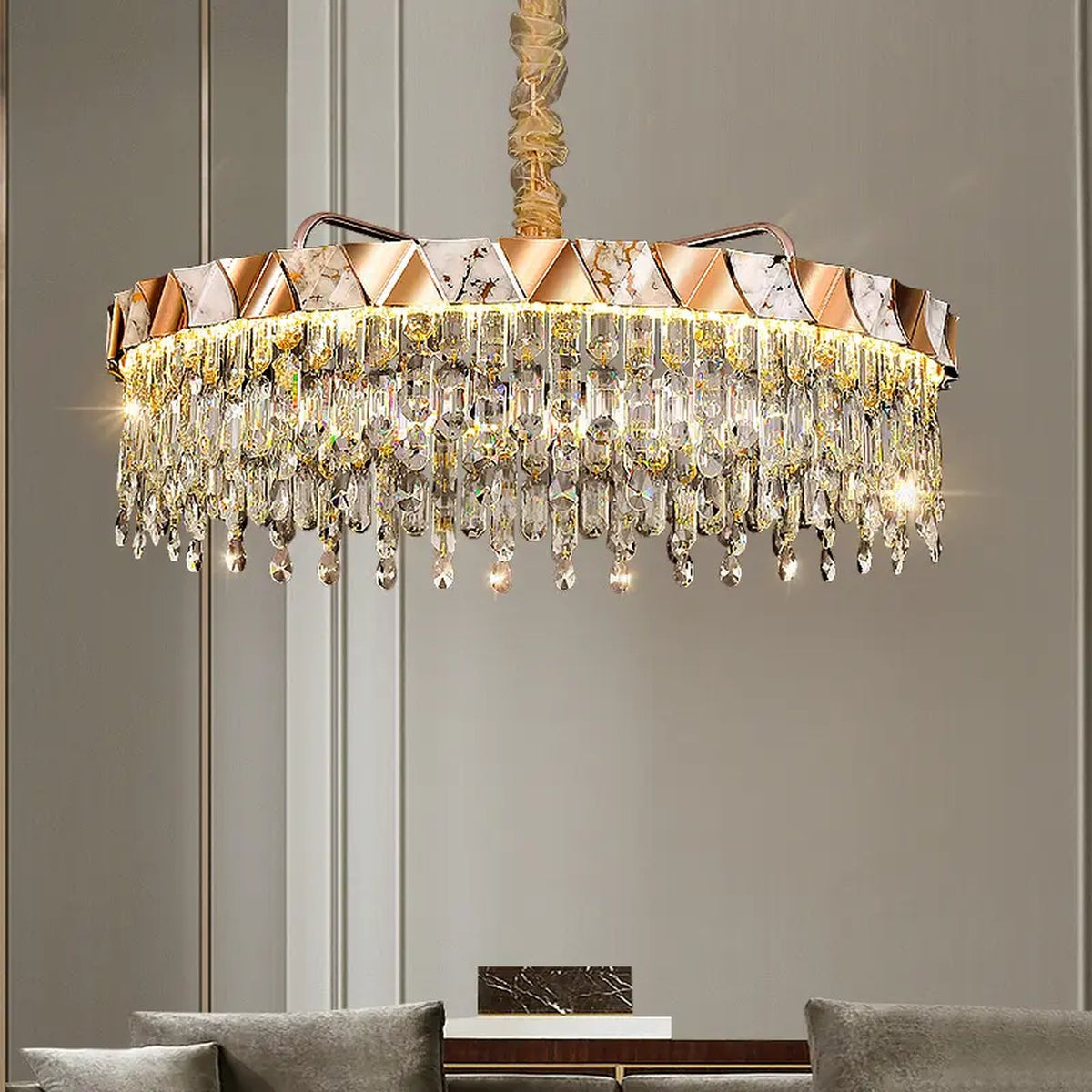 AM0522 — Postmodern Crystal Chandelier for Living Rooms