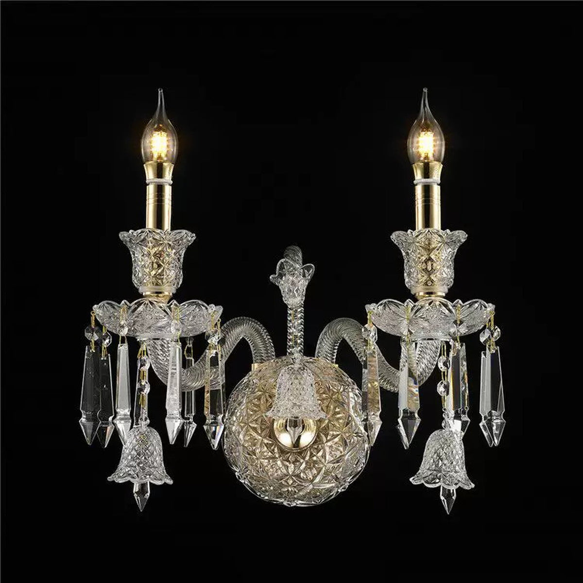 AM0837 — European Stairwell Crystal Wall Light for Living Rooms & Dining Rooms