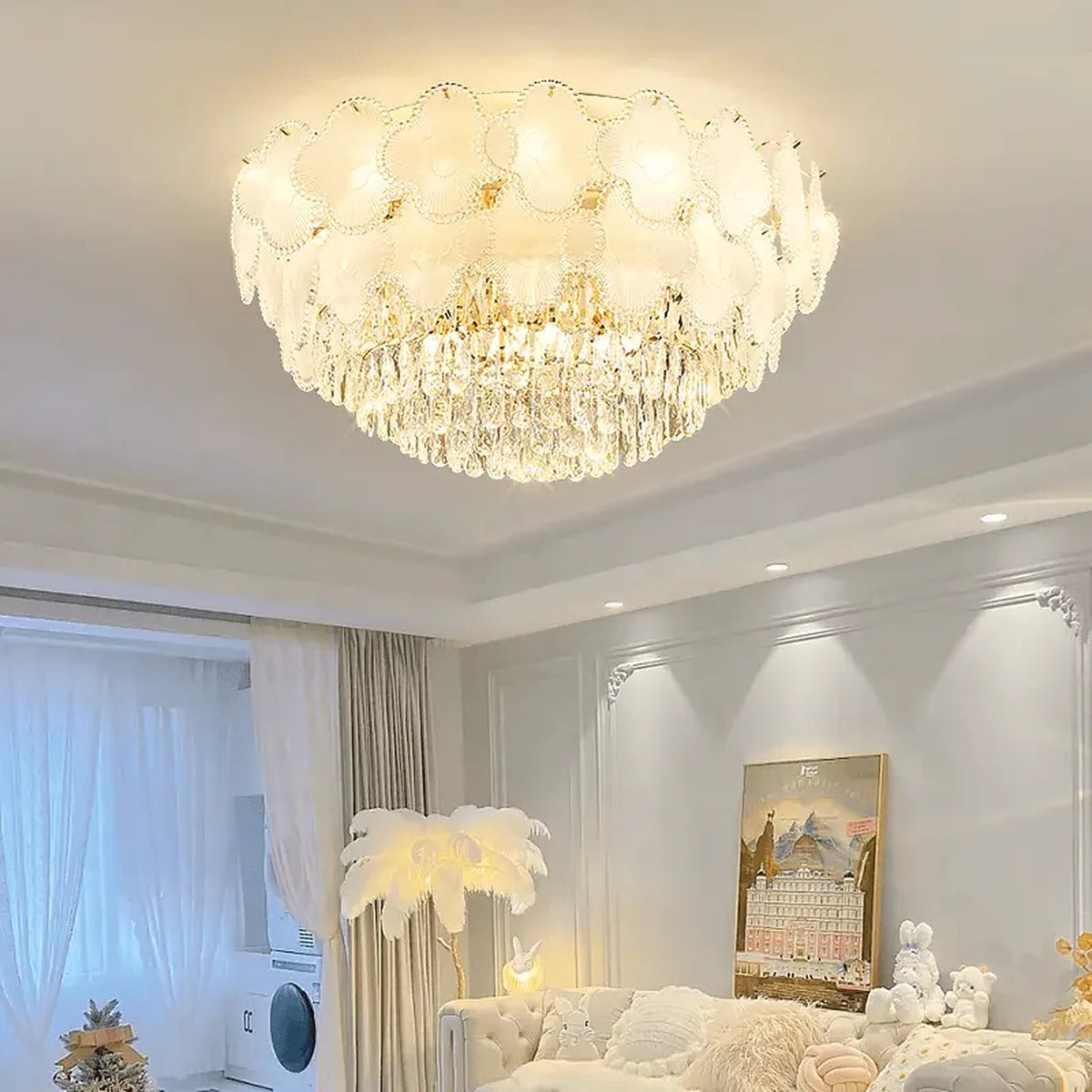 AM0493 — Light Luxury Crystal Chandelier for Living Rooms