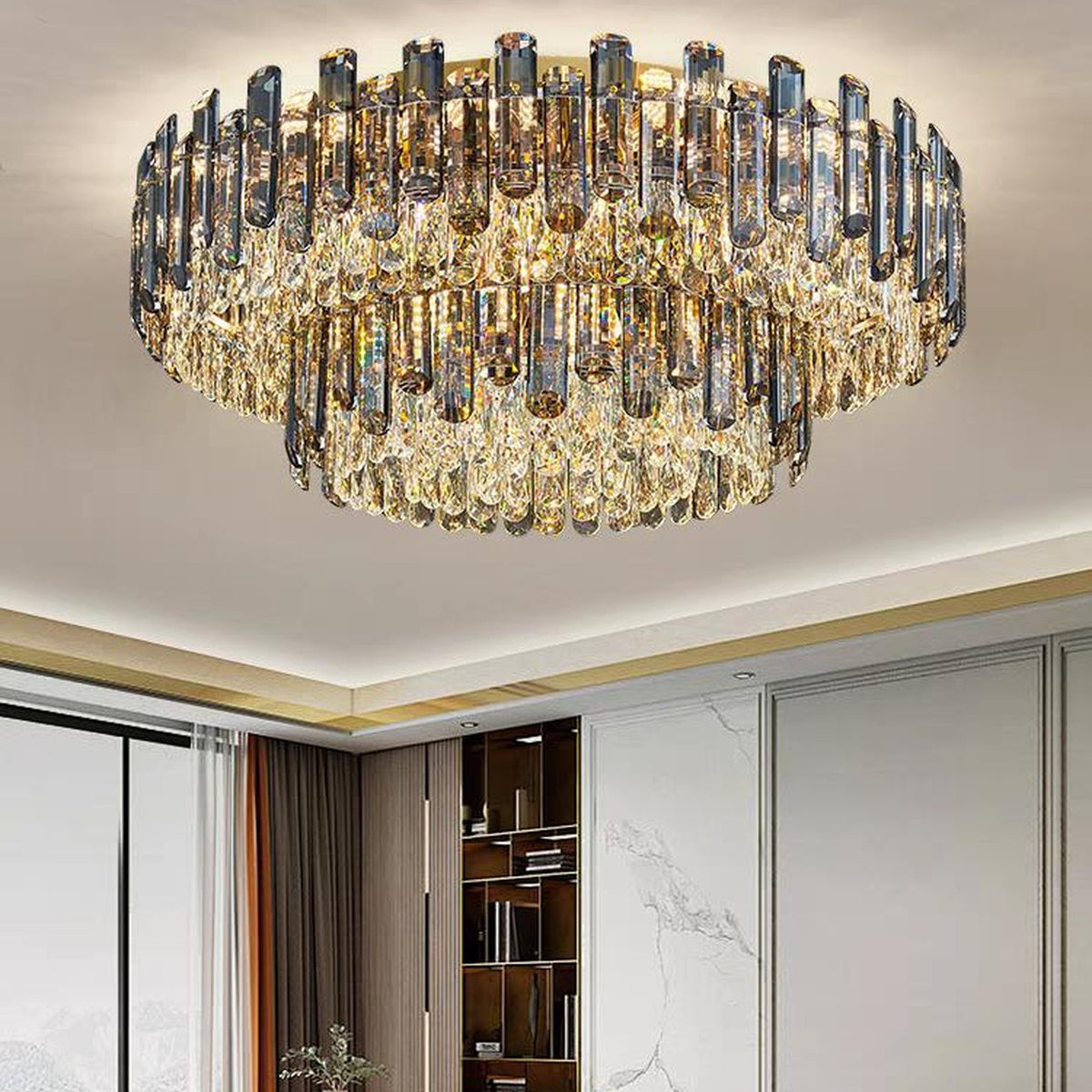 AM0614 — Modern Luxury Crystal Ceiling Light for Living Rooms