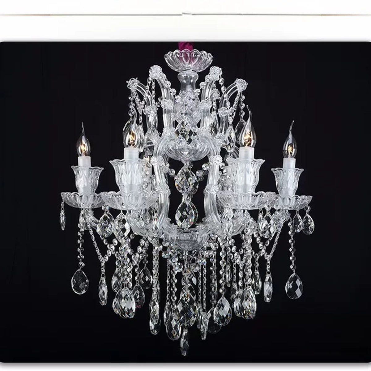 AM0801 — European Stairwell Duplex Crystal Chandelier for Living Rooms