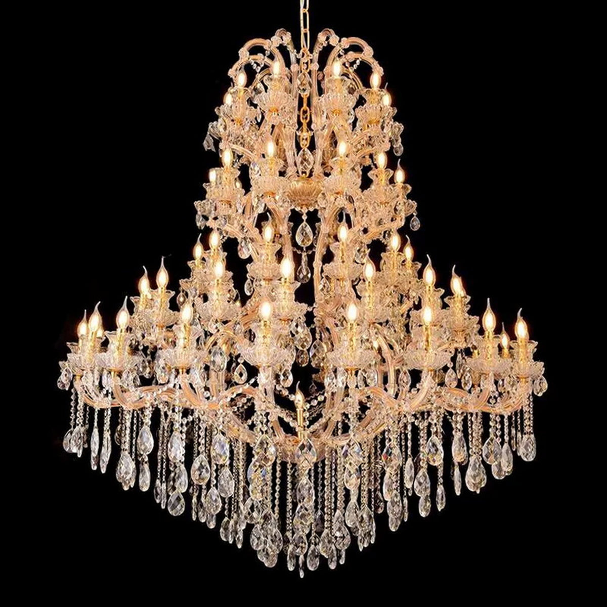 AM0750 — Modern Minimalist Stairwell Duplex Crystal Chandelier for Living Rooms