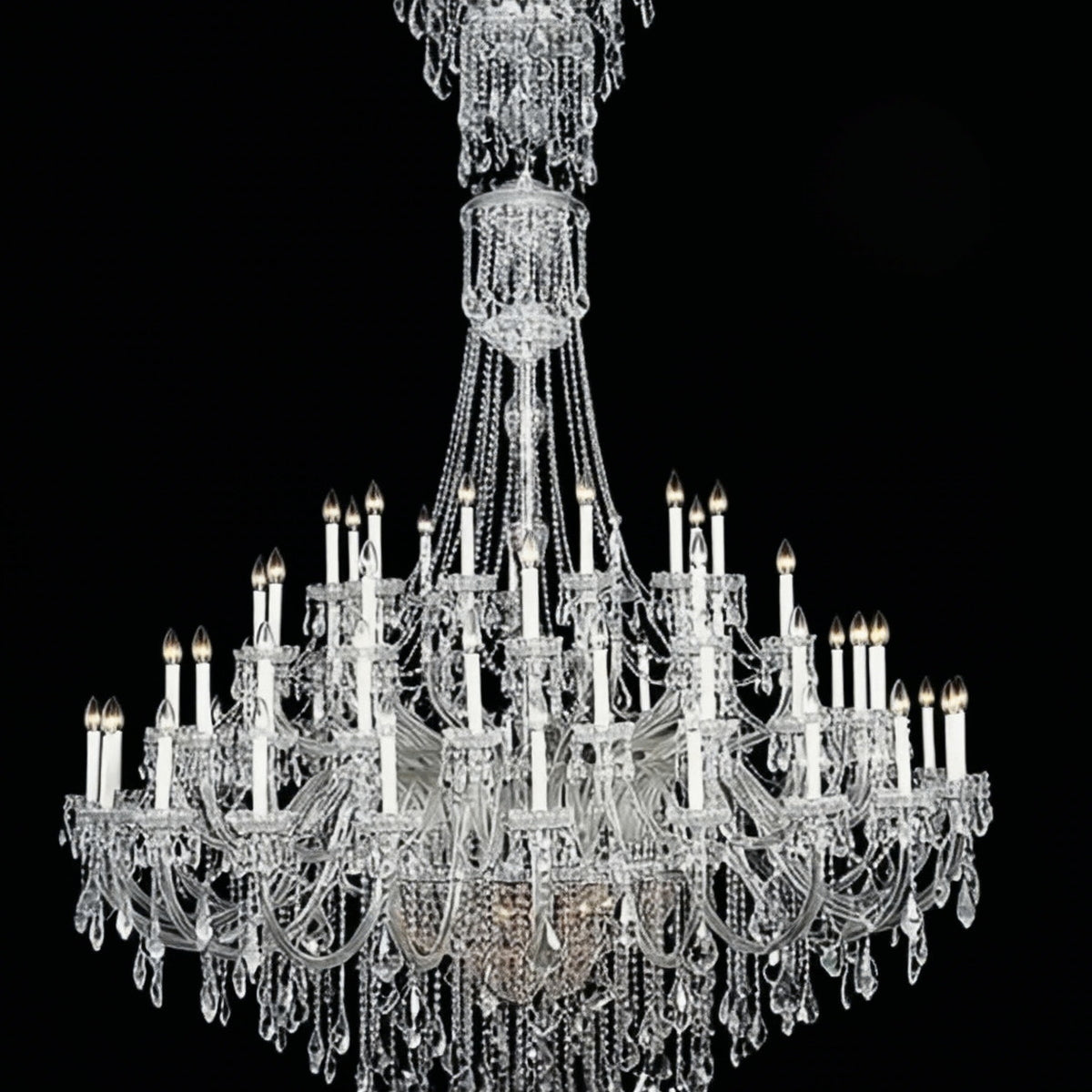 AM0828 — European Crystal Chandelier for Duplex Spaces & Stairwells
