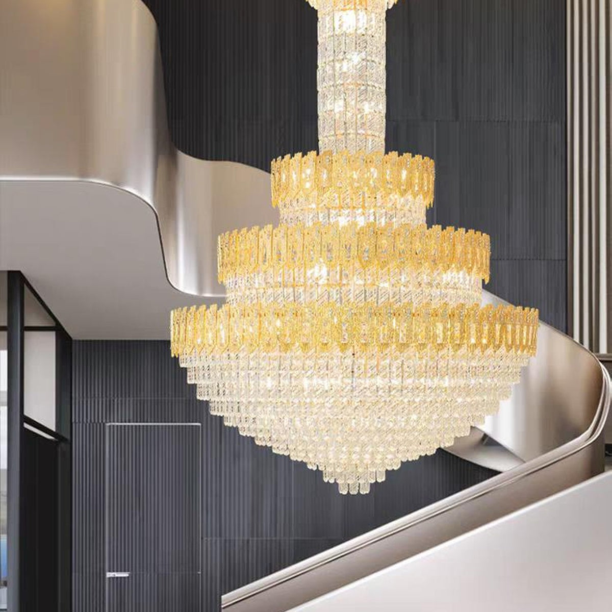 AM0608 — European Stairwell Crystal Chandelier for Living Rooms