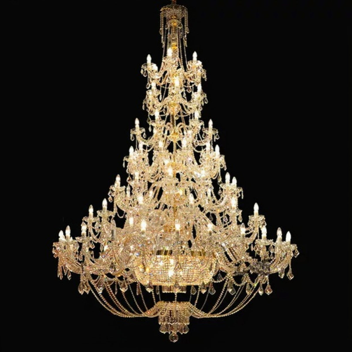 AM0815 — European Stairwell Crystal Chandelier for Loft Spaces & Duplex Spaces
