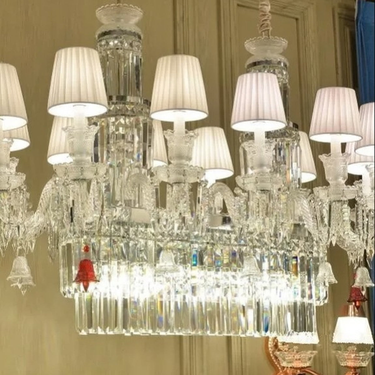 AM0831 — European Rectangular French Crystal Chandelier for Dining Rooms