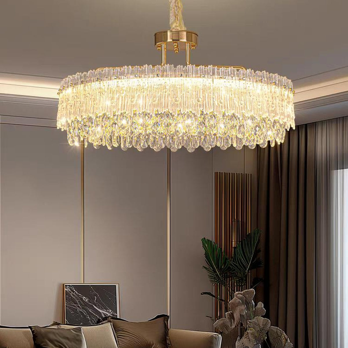 AM0611 — Modern Minimalist Crystal Chandelier for Living Rooms