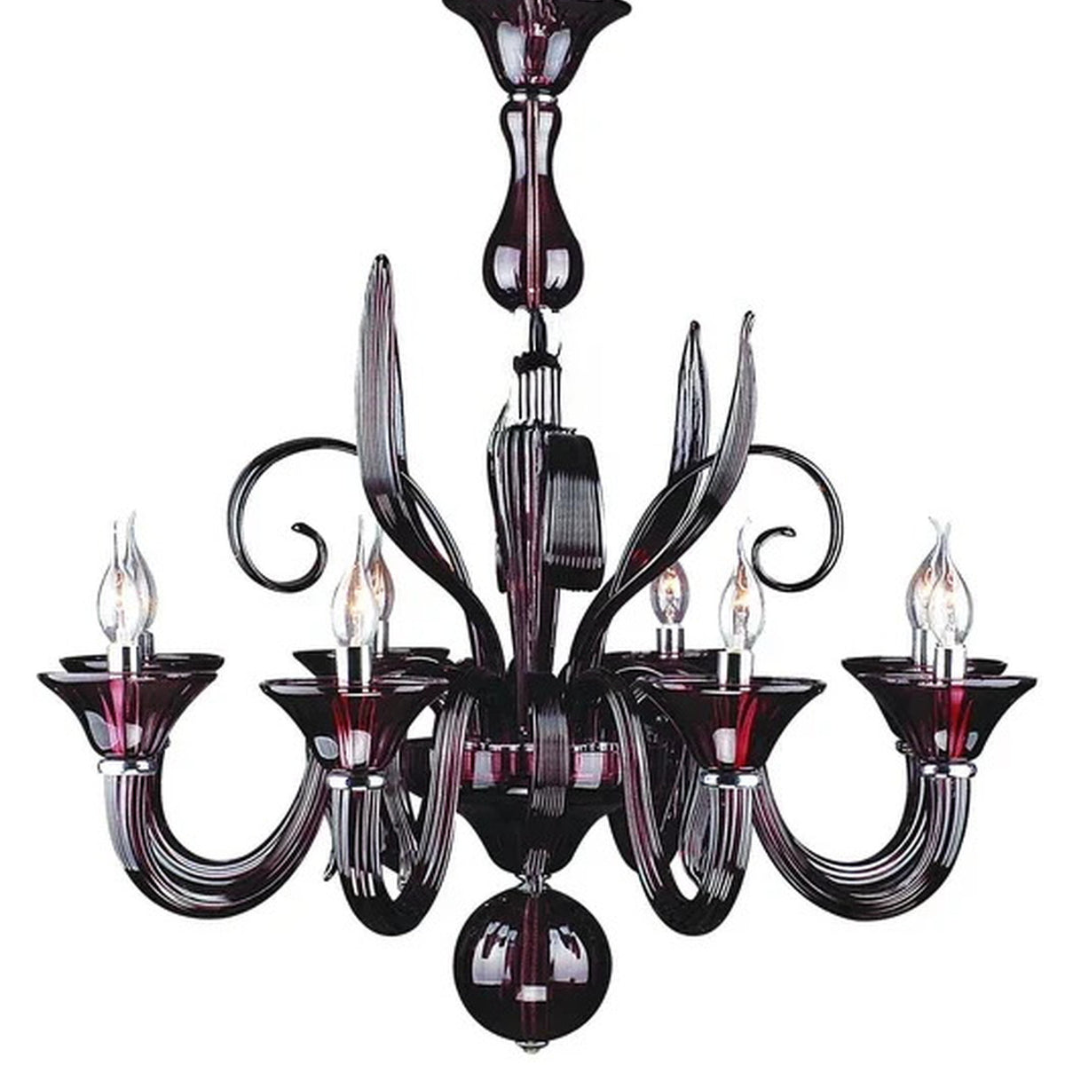 AM0768 — Modern Minimalist Candle Crystal Glass Chandelier for Kitchens