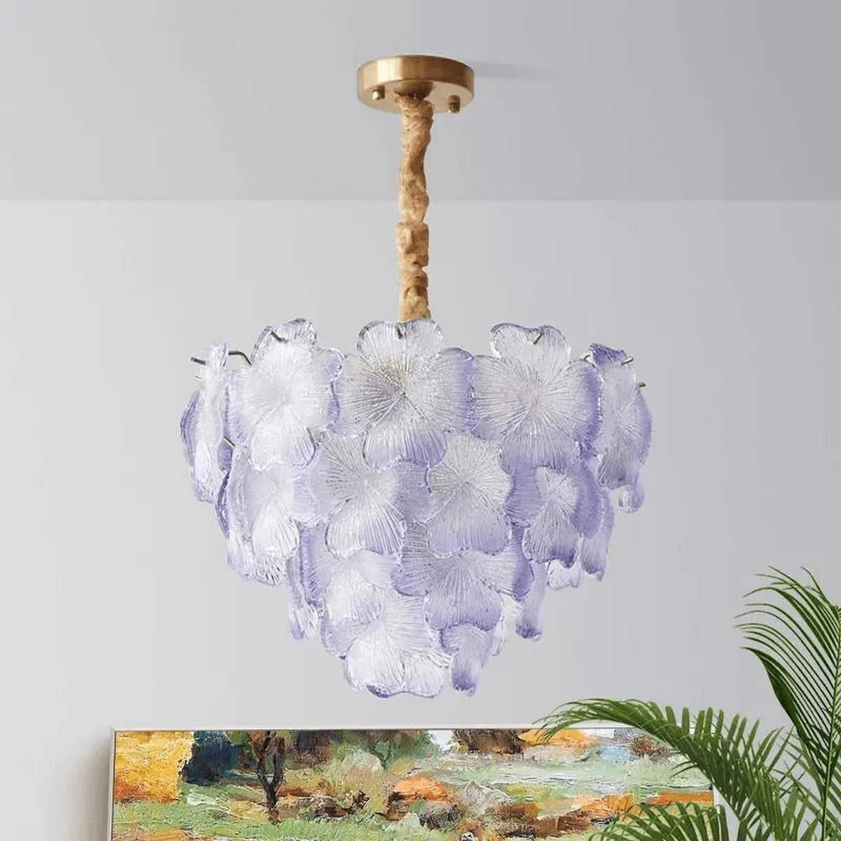 AM0622 — Light Luxury Floral Crystal Chandelier for Living Rooms