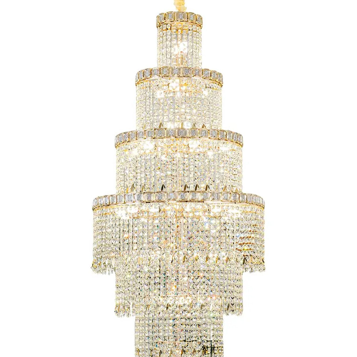 AM0609 — Postmodern Spiral Staircase Crystal Chandelier for Stairwells