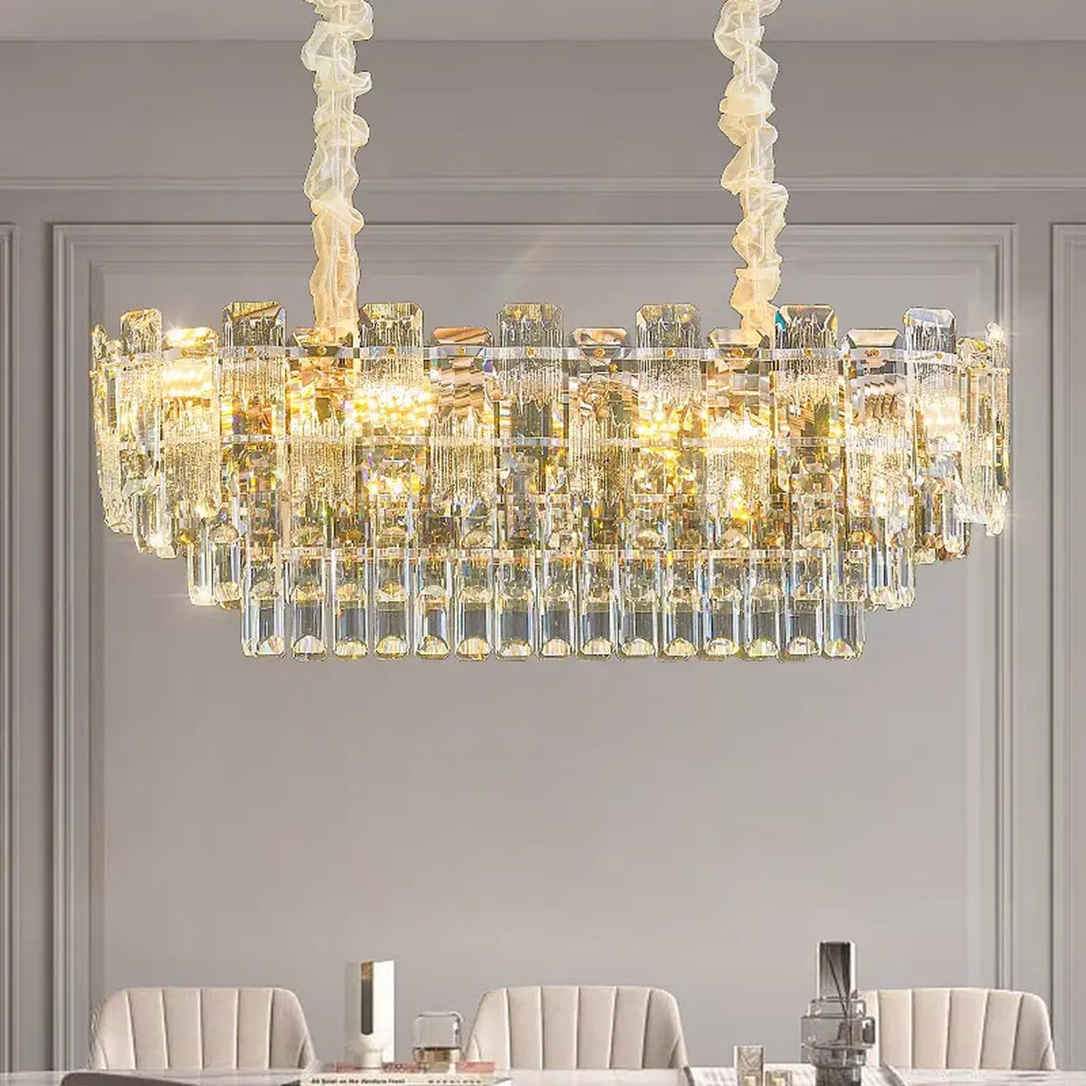 AM0615 — Modern Minimalist Crystal Ceiling Light for Living Rooms