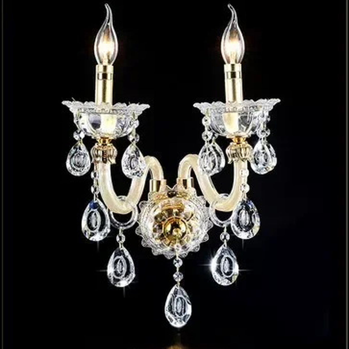 AM0722 — European Stairwell Crystal Wall Light for Living Rooms & Dining Rooms