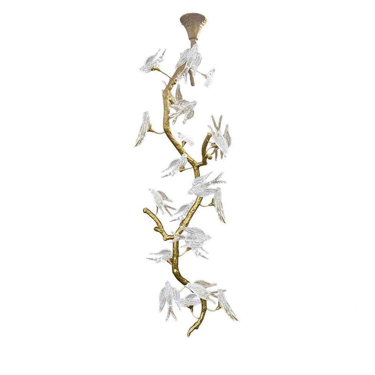 AM0594 — Light Luxury Stairwell Crystal Chandelier for Living Rooms