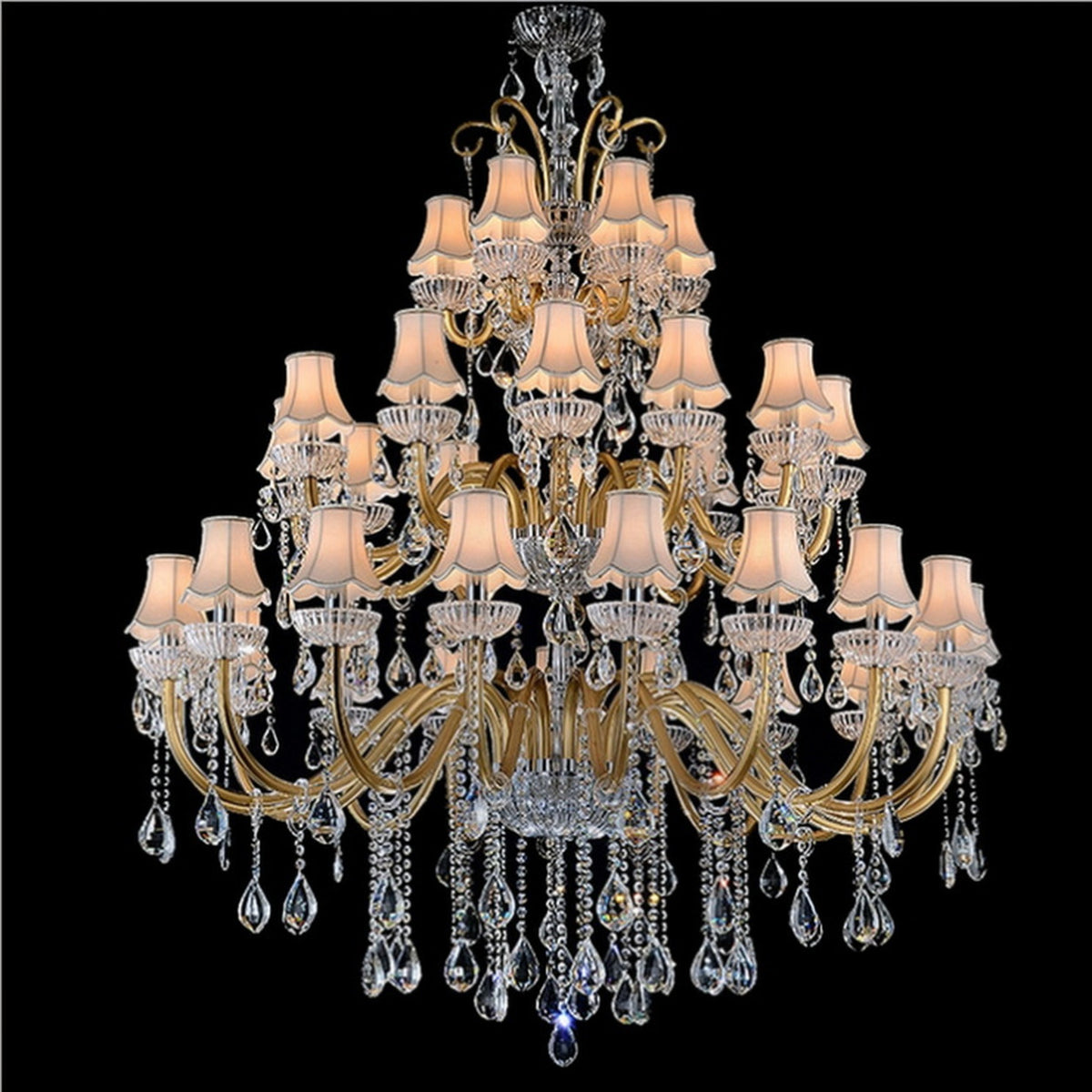 AM0783 — European Duplex Crystal Metal Chandelier for Living Rooms