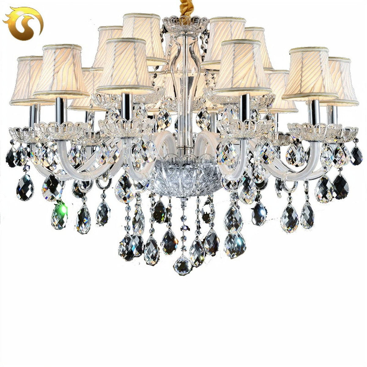 AM0776 — European Candle Crystal Chandelier for Living Rooms