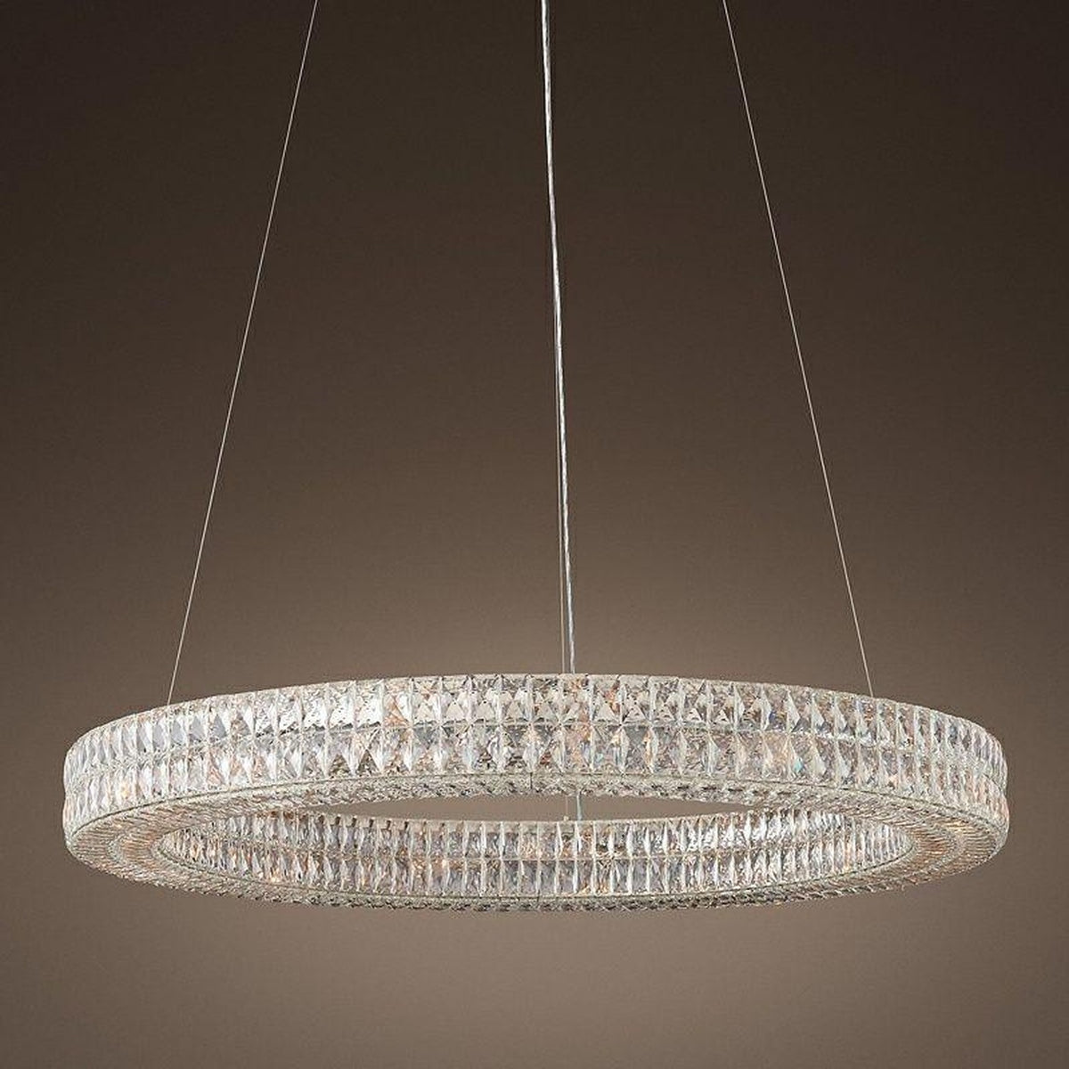 AM0570 — Postmodern Round Crystal Chandelier for Living Rooms