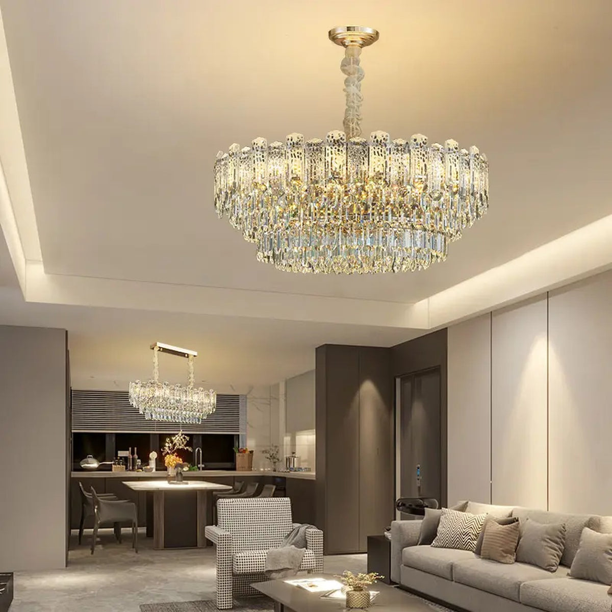 AM0512 — Light Luxury Imported K9 Crystal Chandelier for Living & Dining Rooms