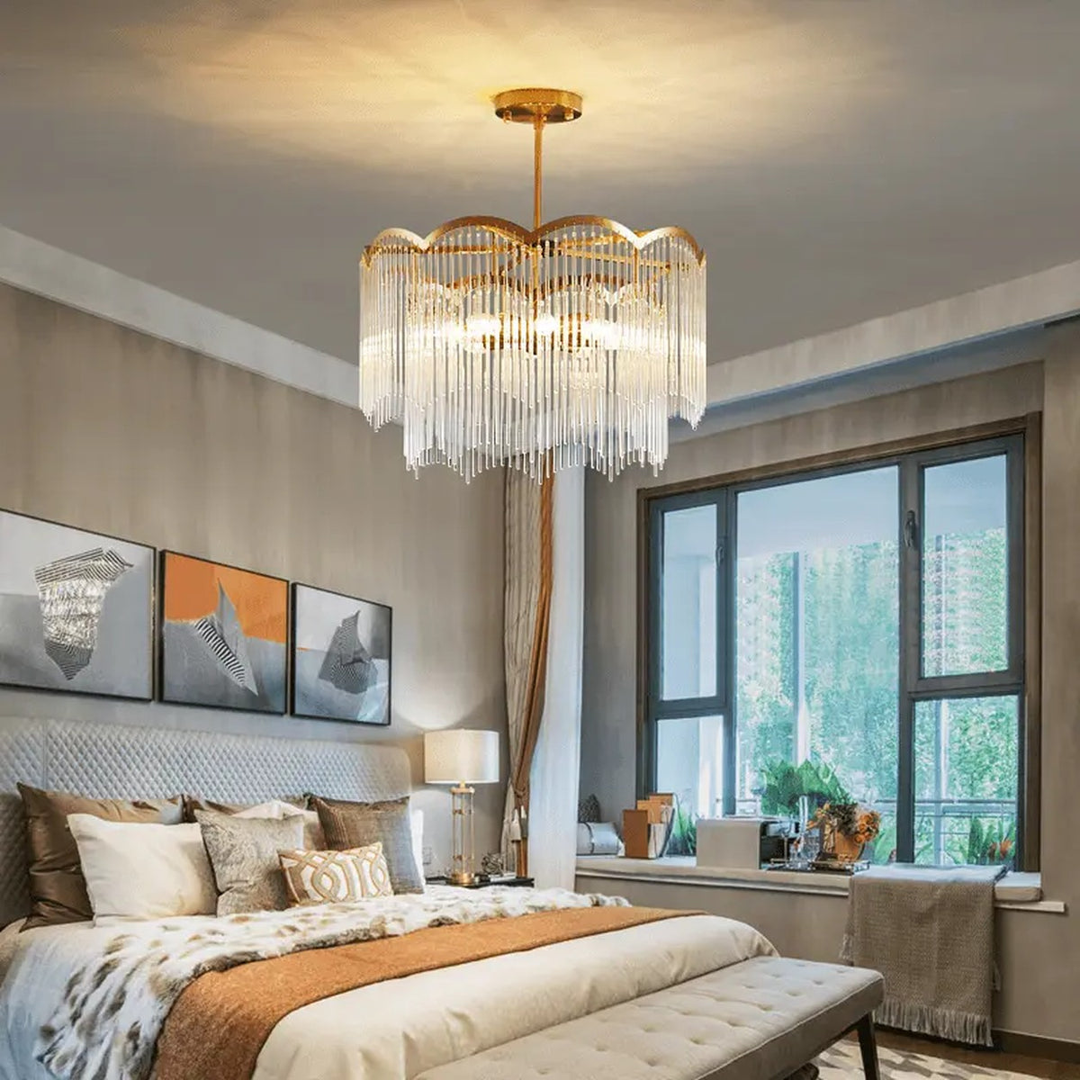 AM0624 — Postmodern Crystal Chandelier for Living Rooms