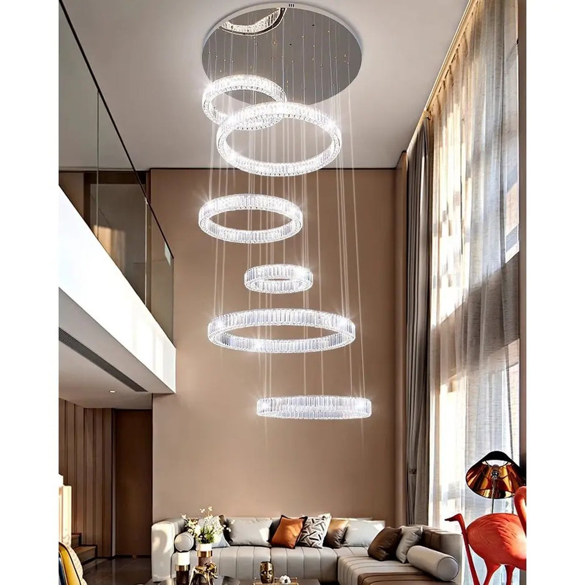 AM0536 — Modern Minimalist Stairwell Chandelier for Living Rooms