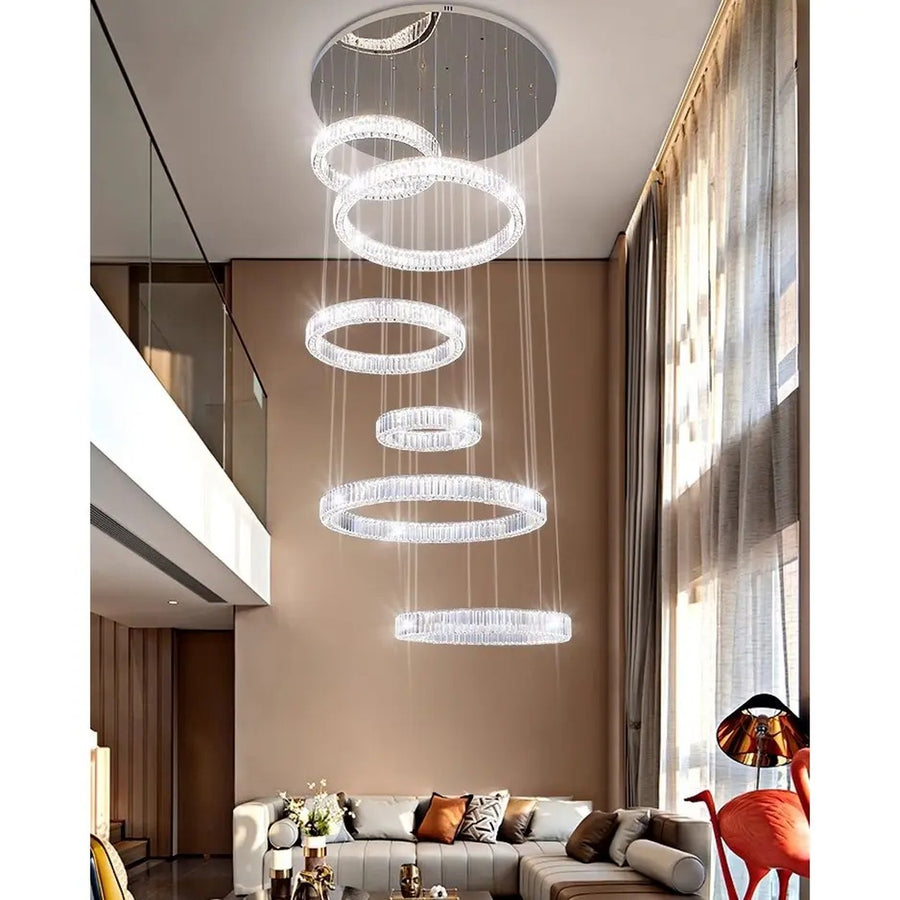 AM0536 — Modern Minimalist Stairwell Chandelier for Living Rooms