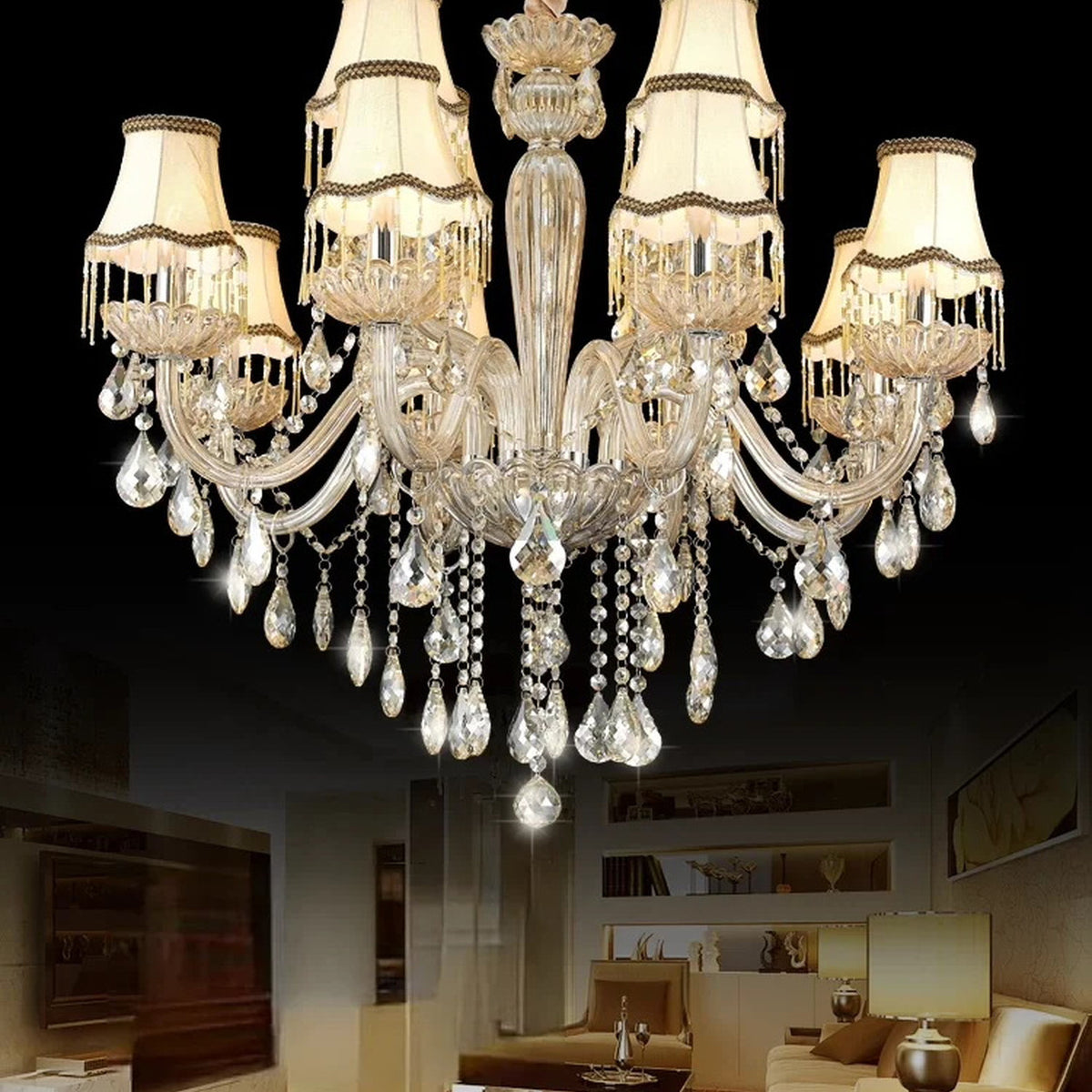 AM0765 — European Candle Crystal Chandelier for Kids' Rooms