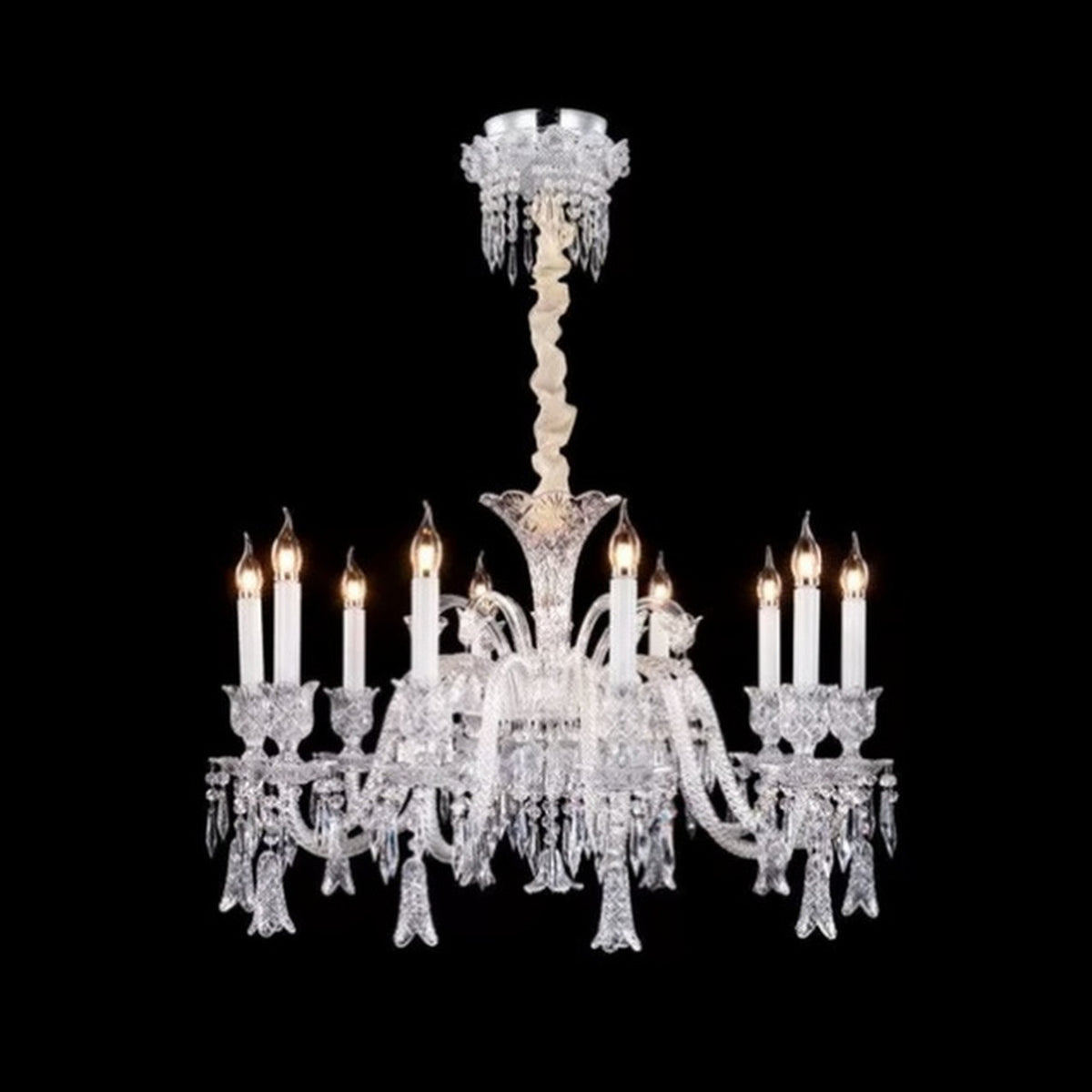 AM0833 — European Duplex Grand Hall Stainless Steel Chandelier for Bedrooms
