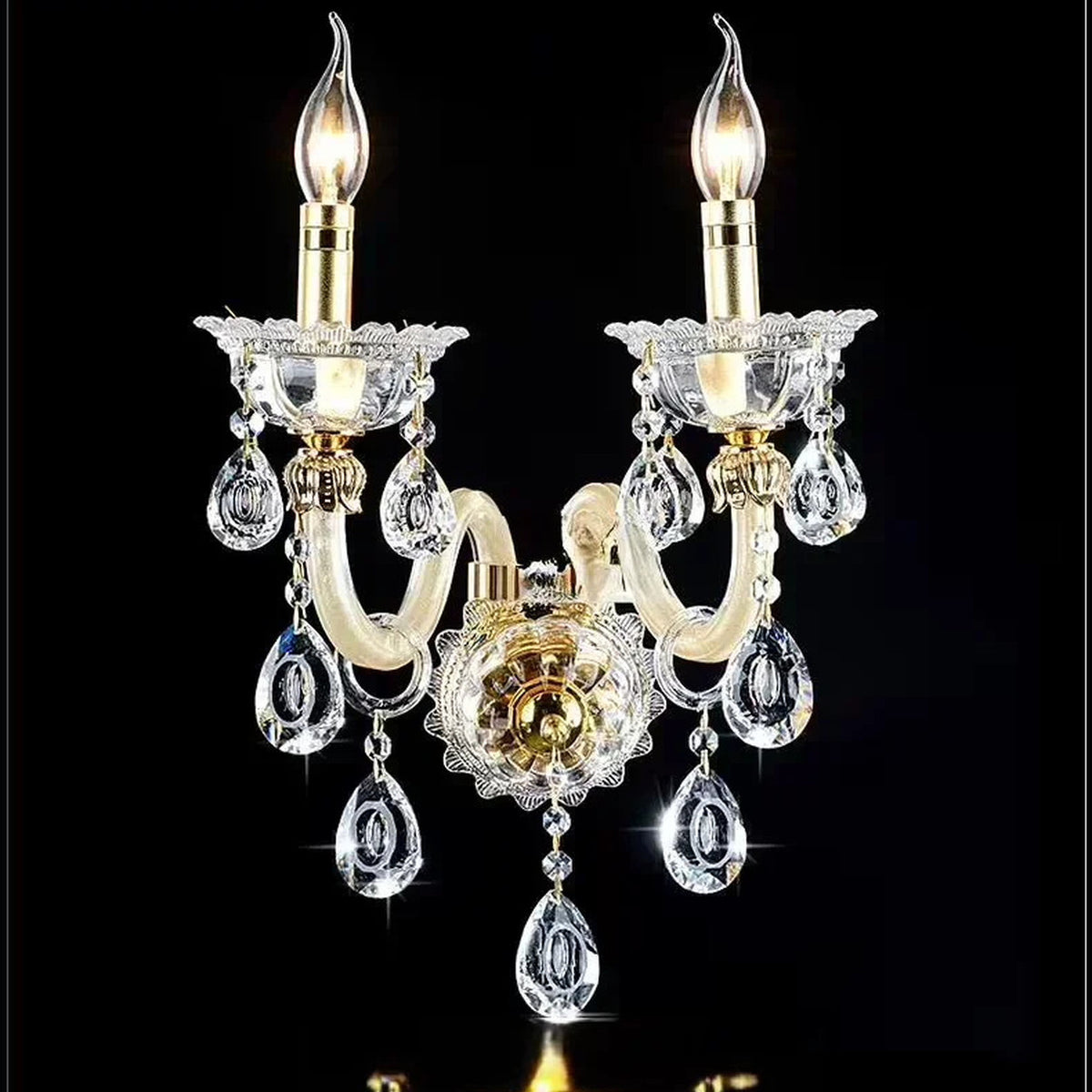 AM0735 — European Stairwell Crystal Wall Light for Living Rooms & Dining Rooms