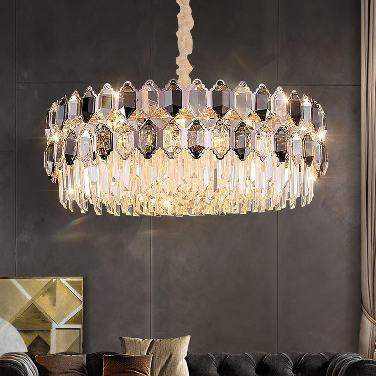 AM0575 — Light Luxury Crystal Chandelier for Living Rooms
