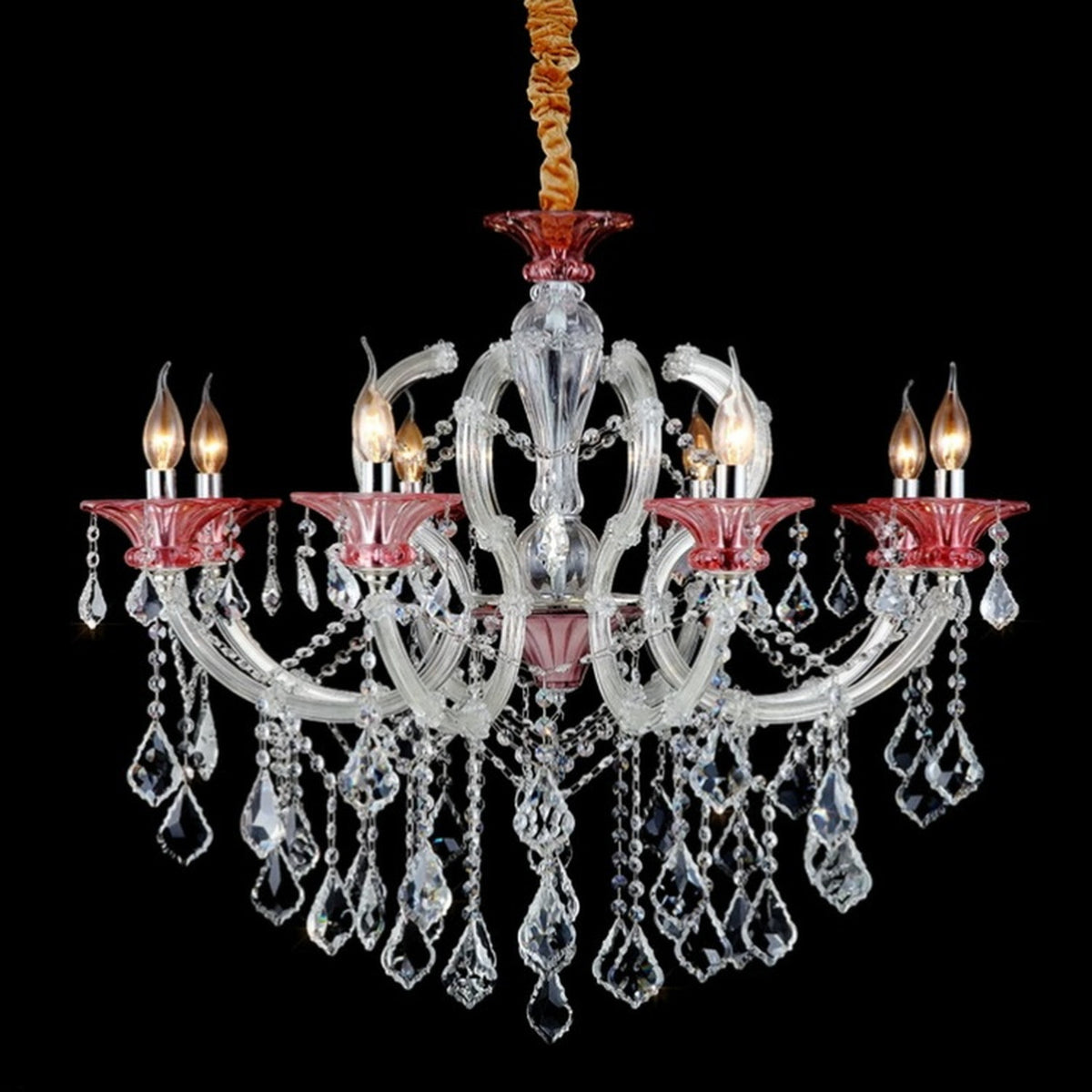 AM0811 — European Candle Crystal Chandelier for Living Rooms