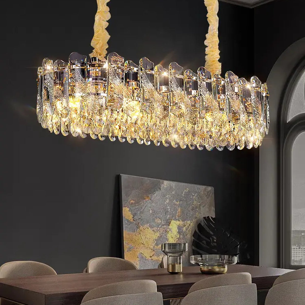 AM0691 — Light Luxury Soaring Wings Chandelier for Living Rooms