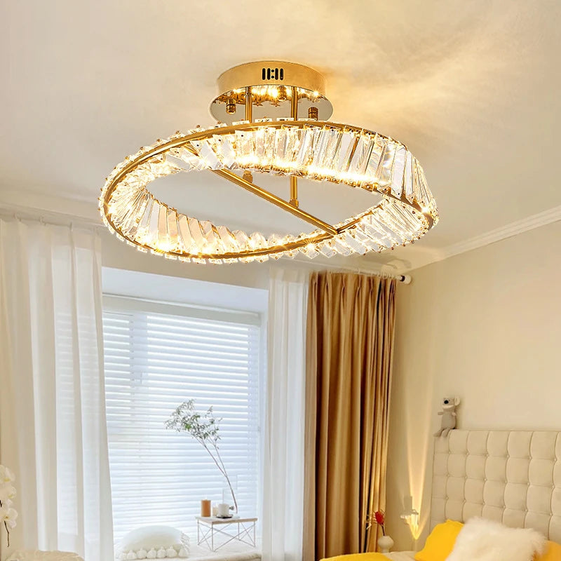 AM0120 · French Round Flush Mount Ceiling Light for Bedrooms · 2 Configurations — AM0120, view 3