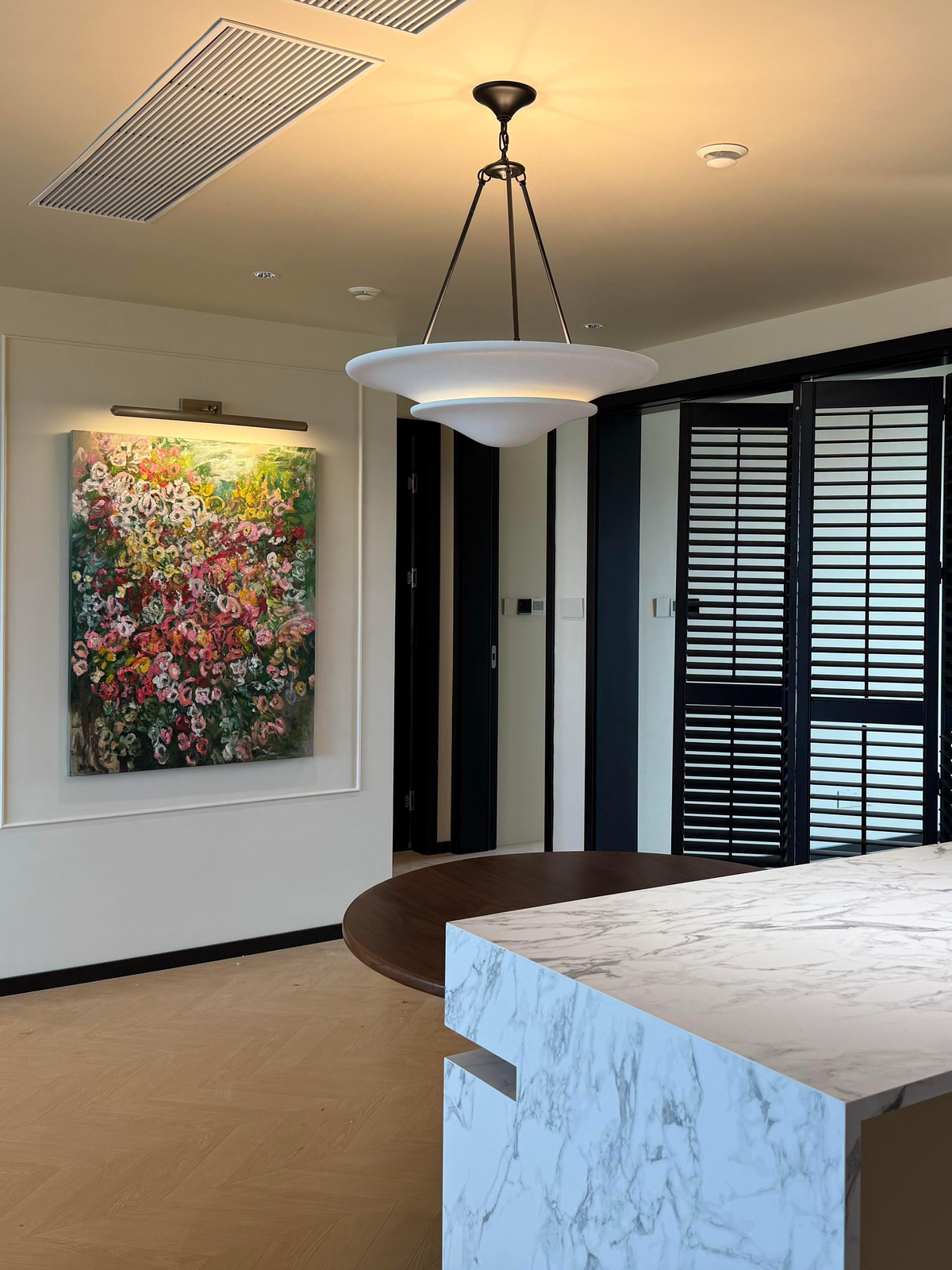 Brass & Plaster Pendant Light — AM0254, view 2
