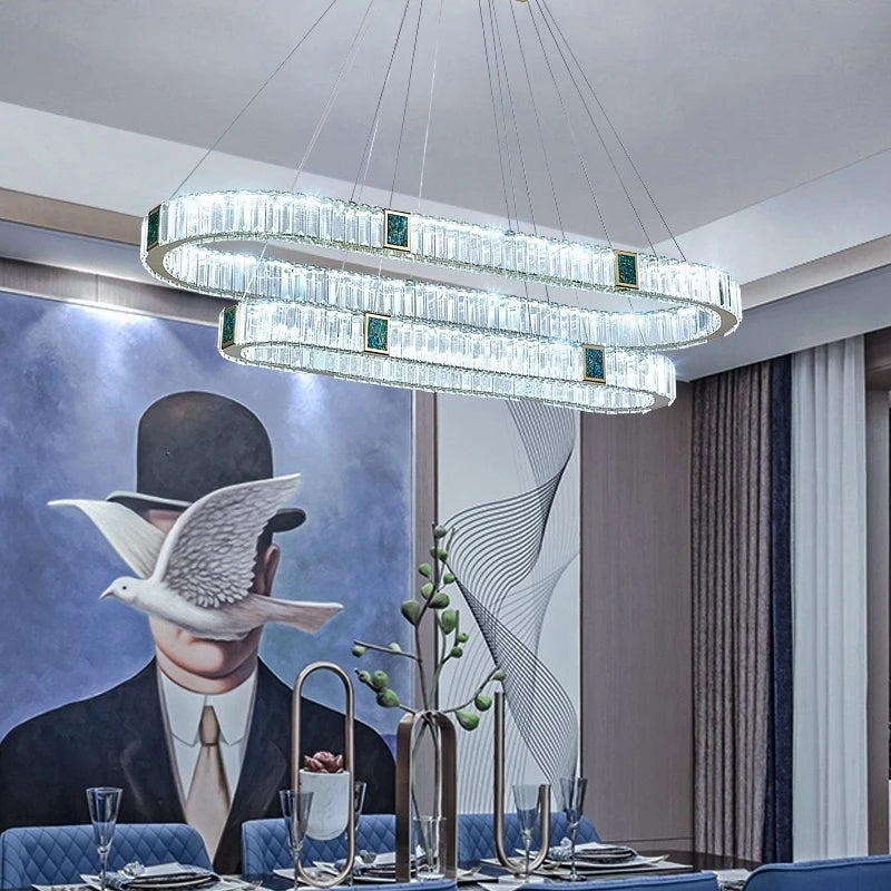 AM0033 · Modern Minimalist Shell Inspired Crystal Chandelier for Dining Rooms — AM0033, view 4