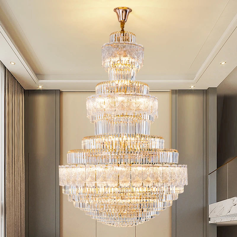 AM0004 · Modern Stairwell Crystal Chandelier for Double-Height Spaces · 6 Configurations — AM0004, view 4