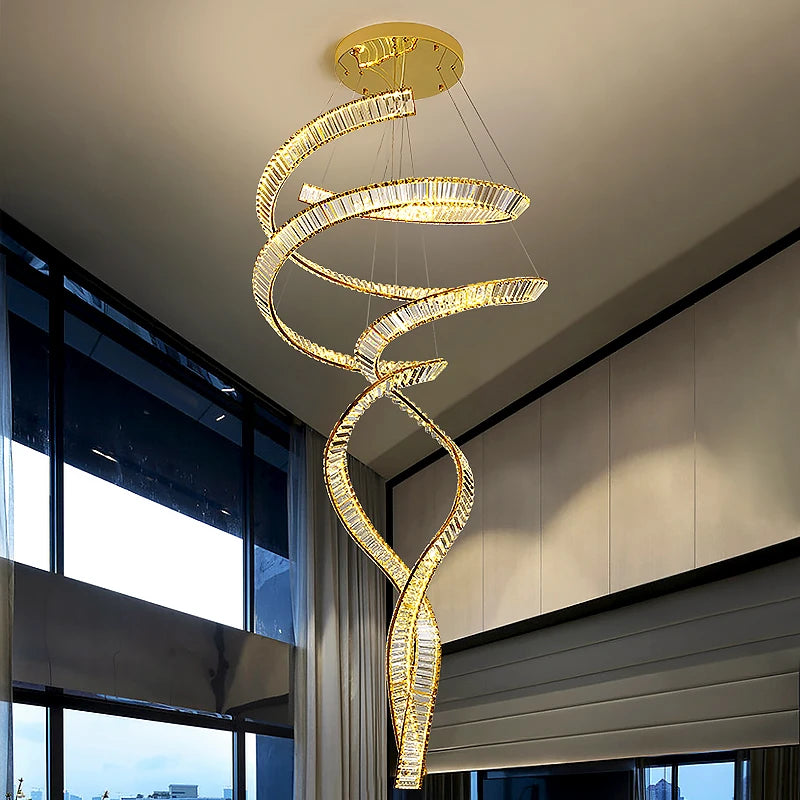 AM0011 · Modern Minimalist Mermaid Inspired Crystal Chandelier for Living Spaces — AM0011, view 4