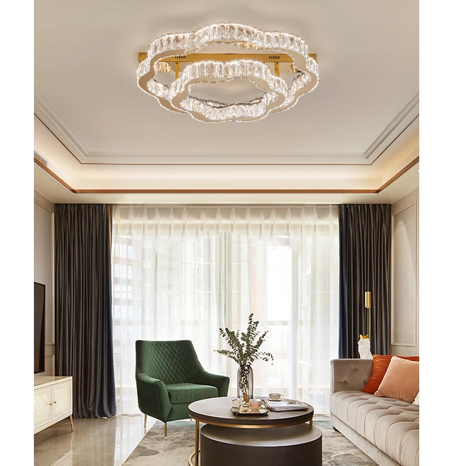 AM0107 · French Flush Mount Diamond Ceiling Light for Bedrooms · 6 Configurations — AM0107, view 4