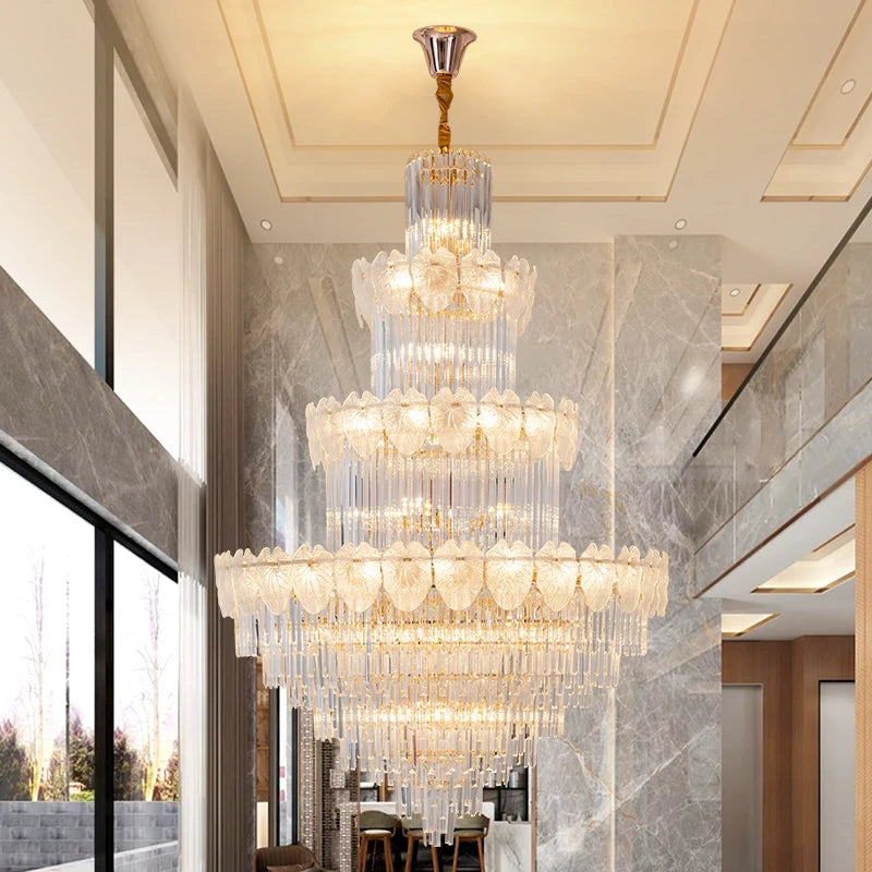 AM0122 · Modern Stairwell Crystal Chandelier for Double-Height Spaces · 6 Configurations — AM0122, view 4