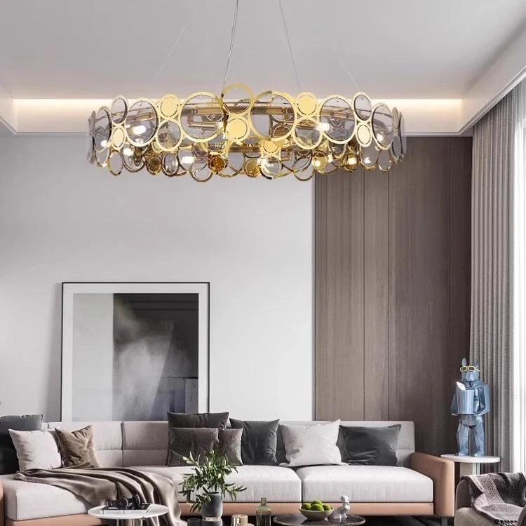 AM0101 · Modern Minimalist Round Crystal Chandelier for Dining Rooms · 9 Configurations — AM0101, view 4