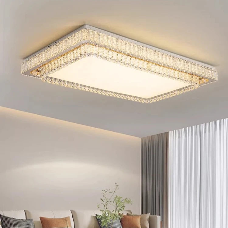 AM0095 · Modern Minimalist Crystal Flush Mount Ceiling Light for Bedrooms · 2 Configurations — AM0095, view 4