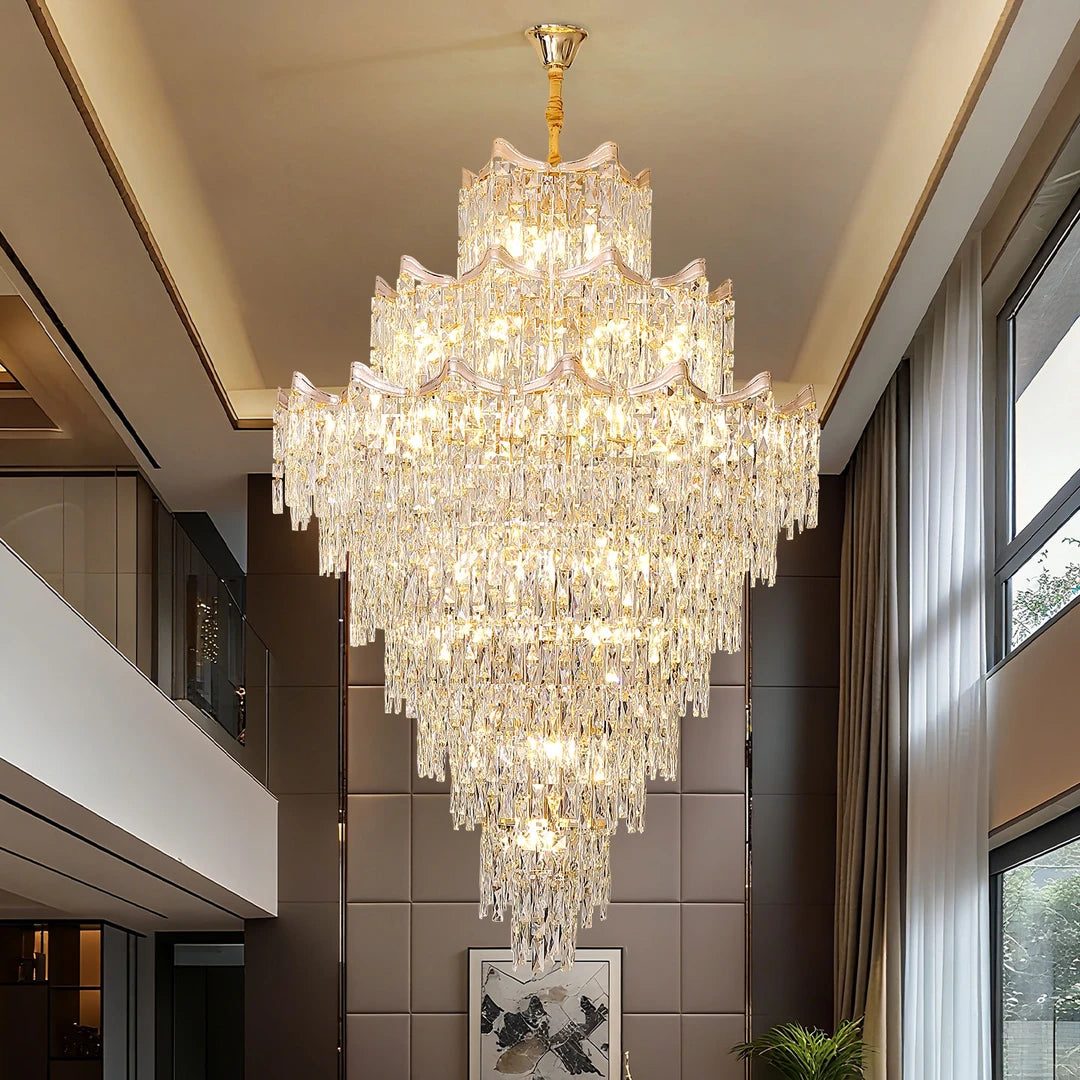 AM0003 · French Stairwell Crystal Chandelier for Double-Height Spaces · 6 Configurations — AM0003, view 4