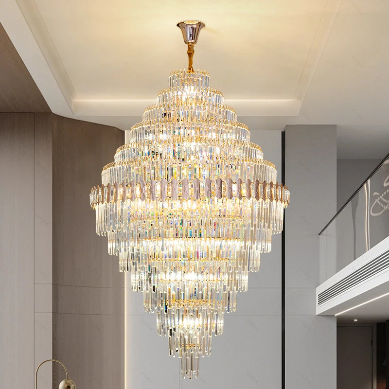 AM0031 · Stairwell Crystal Chandelier for Double-Height Spaces · 6 Configurations — AM0031, view 4