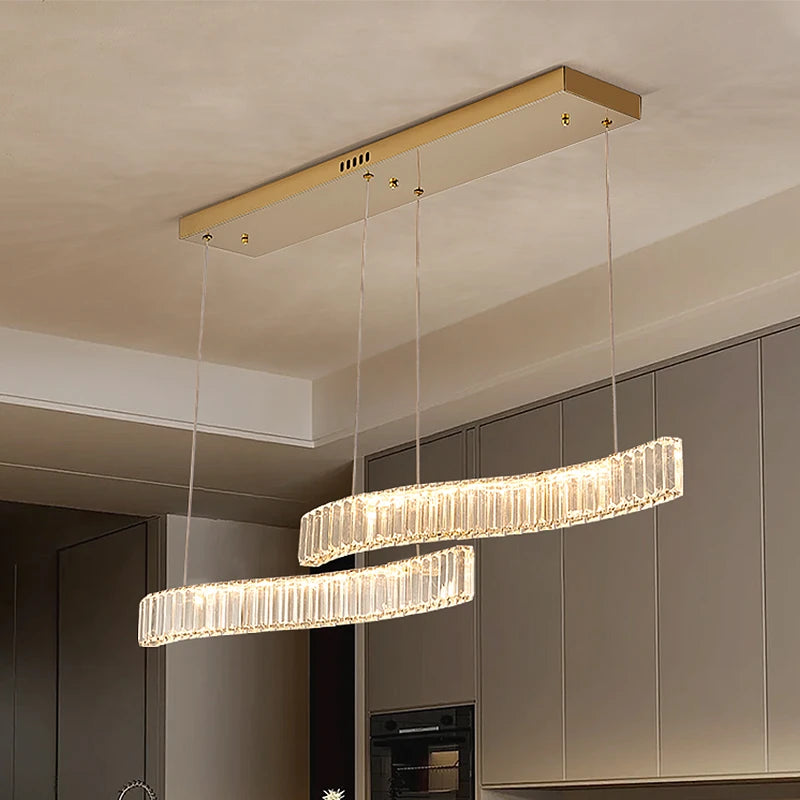 AM0070 · Modern Minimalist Crystal Chandelier for Living Spaces · 3 Configurations — AM0070, view 4